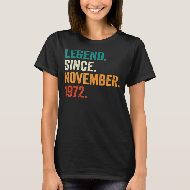 Camiseta 50 Anos De Lenda Desde Novembro De 1972 50º Nascim (Frente)