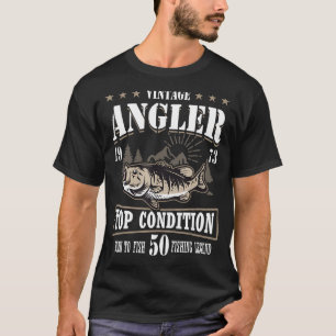 Camiseta 50 anos de pesca 50 anos Antigos pescadores 1973 3