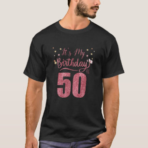 Camiseta 50 anos É o meu aniversário incrível Par de ani