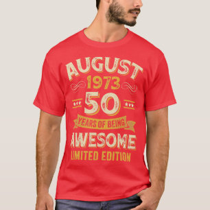 Camiseta 50 anos fantástico Vintage agosto de 1973 50º aniv