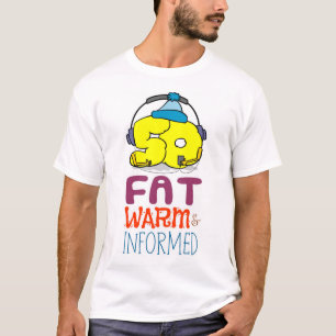Camiseta 50 anos, gordura quente e informada