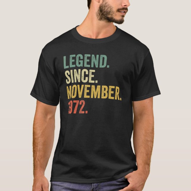 Camiseta 50 Anos Idade 50 Dias Homens Legenda Desde 1 de no (Frente)
