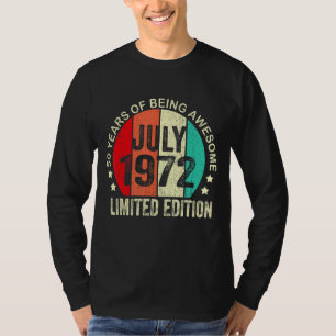 Camiseta 50 anos julho 1972 50º aniversário