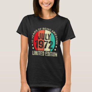 Camiseta 50 anos julho 1972 50º aniversário