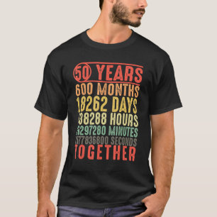Camiseta 50 anos juntos 50 anos de pais casados