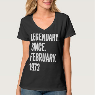 Camiseta 50 Anos Legendário Desde Fevereiro De 1973 50º Bi