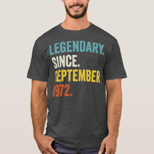 Camiseta 50 Anos Legendário Desde setembro de 1972 50º B