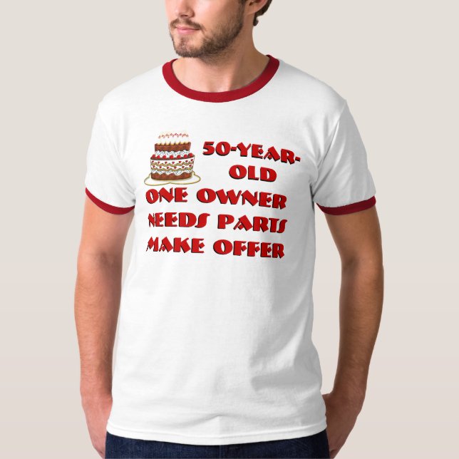 Camiseta 50 anos. Um dono. Precisa de peças. Fazer Oferta (Frente)