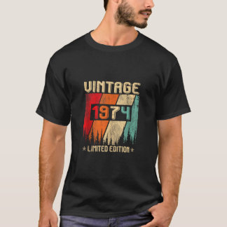 Camiseta 50 anos Vintage 1974 Limited Edition 50th Birt