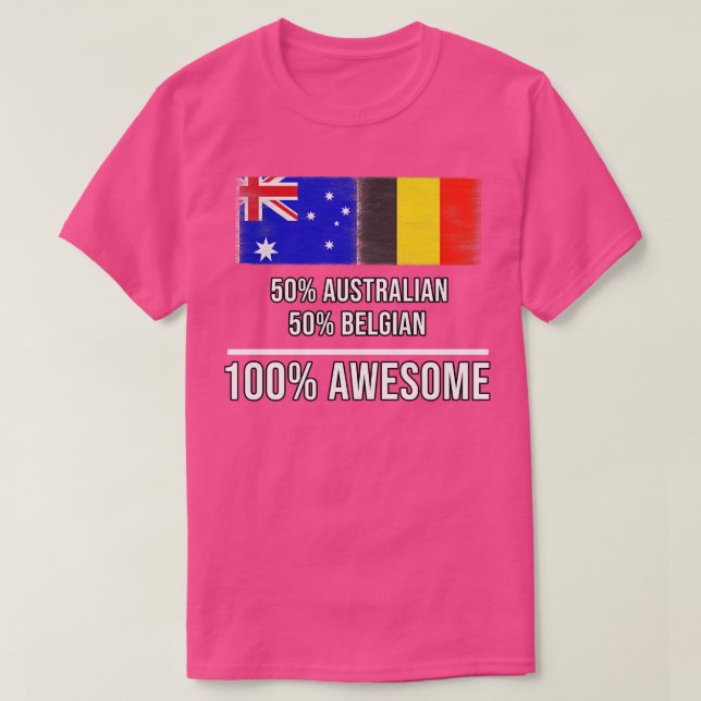 Camiseta 50 australiano 50 belga 100 Presente Espetacular p (Frente do Design)