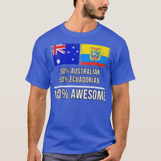 Camiseta 50 australiano 50 equatoriana 100 incríveis presen