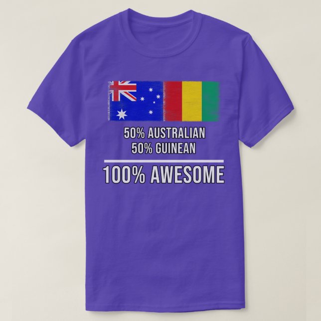 Camiseta 50 australianos 50 guineenses 100 Presente Incríve (Frente do Design)