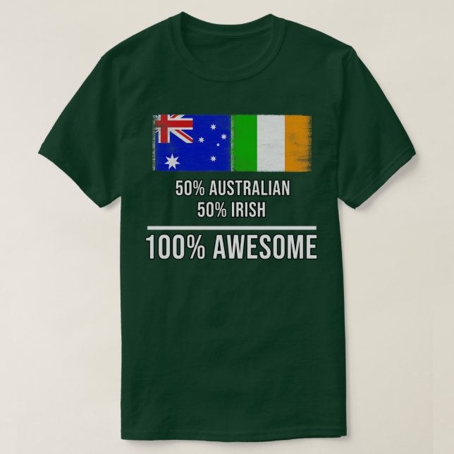 Camiseta 50 australianos 50 irlandeses 100 melhores present (Frente do Design)