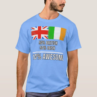 Camiseta 50 britânicos 50 irlandeses 100 Presente Incrível