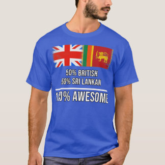 Camiseta 50 britânicos 50 Sri Lanka 100 Presente Incrível p