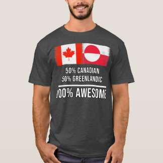 Camiseta 50 canadenses 50 gronelandeses 100 melhores presen