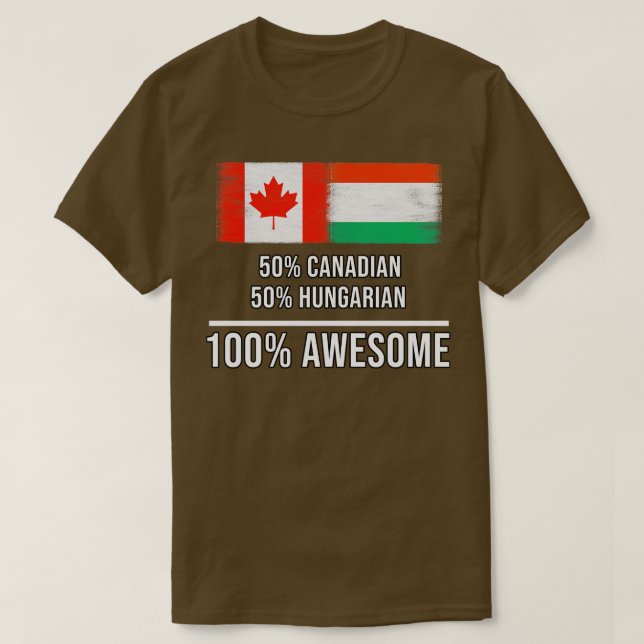 Camiseta 50 canadenses 50 húngaros 100 incríveis presentes  (Frente do Design)