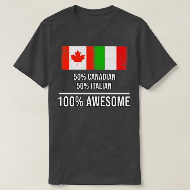 Camiseta 50 canadenses 50 italianos 100 melhores presentes  (Frente do Design)