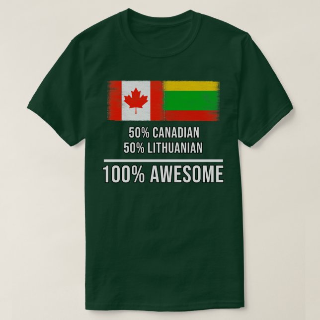 Camiseta 50 canadenses 50 lituanos 100 melhores presentes p (Frente do Design)