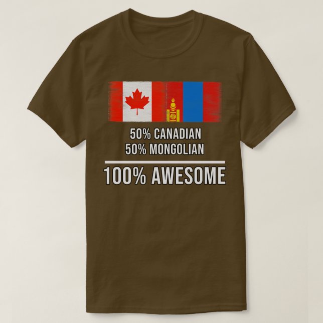 Camiseta 50 canadenses, 50 mongolianos, 100 melhores presen (Frente do Design)