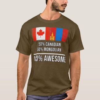 Camiseta 50 canadenses, 50 mongolianos, 100 melhores presen