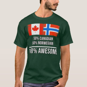 Camiseta 50 canadenses 50 noruegueses 100 Presente Incrível
