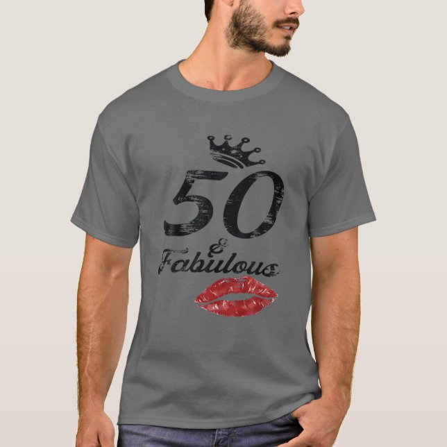 Camiseta 50 Cerveja De Bebendo De Fabulosa Festa Oferece 50 (Frente)