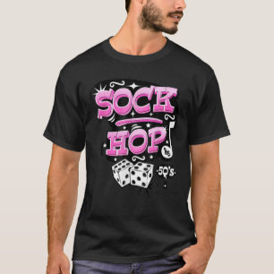 Camiseta 50 De Vintagem Roll E Rocha De Salto De Meia 1950S