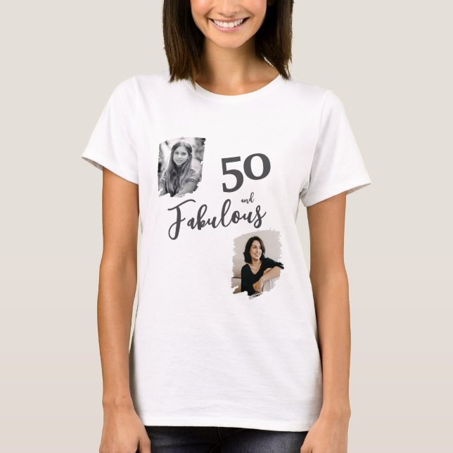 Camiseta 50 e Fabuloso 2 Foto 50º Aniversário (Frente)