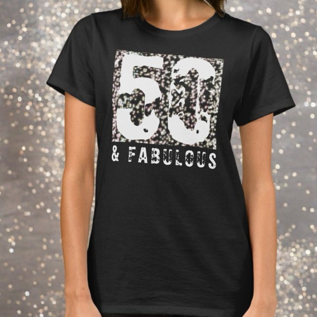 Camiseta 50 e fabuloso brilho de festa de aniversário brilh (Criador carregado)