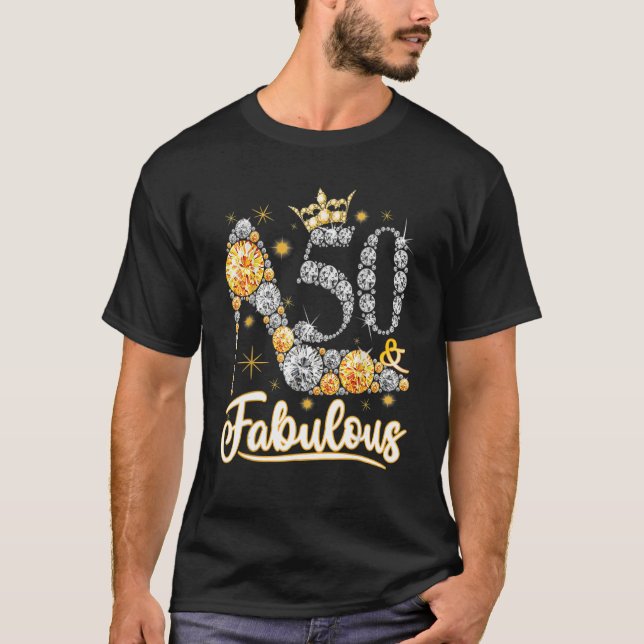 Camiseta 50 e fabuloso Diamante C de 50 Anos de Idade (Frente)