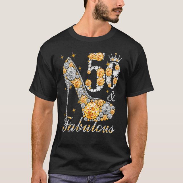 Camiseta 50 e fabuloso Diamante C de 50 Anos de Idade (Frente)