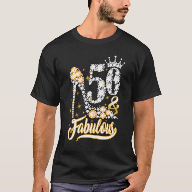 Camiseta 50 e Fabuloso Diamante S de 50 Anos de Idade (Frente)
