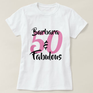Camiseta 50 e Festa de aniversário personalizada fabulosa