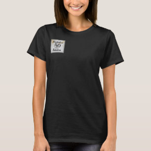 Camiseta 50 e mármore Dourado fabuloso com texto preto