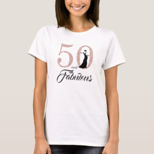 Camiseta 50 e Presente de Aniversário Fabuloso