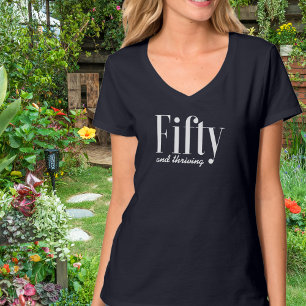Camiseta 50 e Próspera Tipografia Simples Moderna Personali