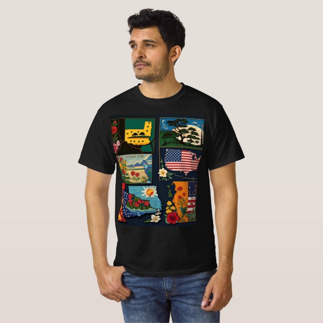Camiseta 50 Estados de Estilo (Frente Completa)