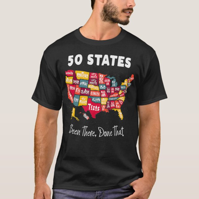 Camiseta 50 Estados - Estiveram Lá, Fez Essa Souvenir Para  (Frente)