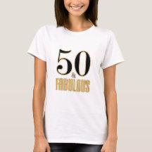 50 & Fabulosa Tipografia Preto Dourado Aniversário