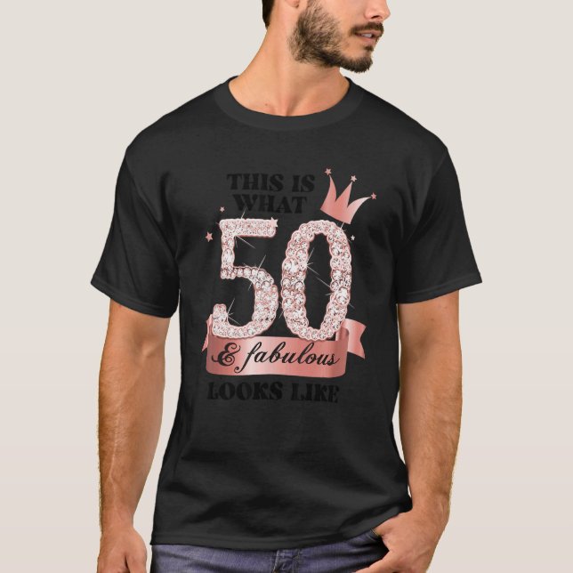 Camiseta 50 & Fabulous I Rose And White Party Group Candid  (Frente)