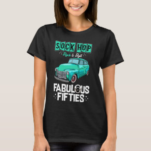 Camiseta 50 Hip Hop Retro 1950s Party Vintage Dance Car Da