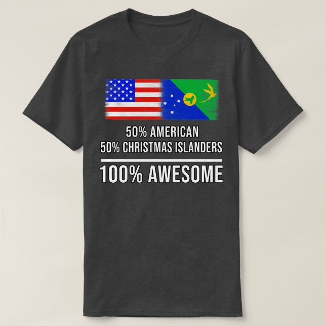 Camiseta 50 Ilhas de Natal Americanas 50 Islanders 100 Gif  (Frente do Design)