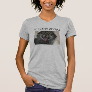 Camiseta 50 máscaras do gatinho de Cray