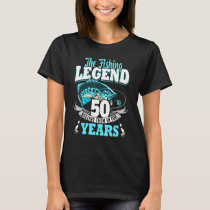 Camiseta 50.o aniversário da pesca 50 anos 1973 2