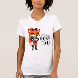 Camiseta 50.o aniversário da Scottish Tartan Fox | Foxy A 5