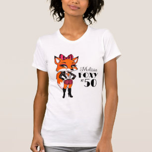 Camiseta 50.o aniversário da Scottish Tartan Fox Foxy A 5