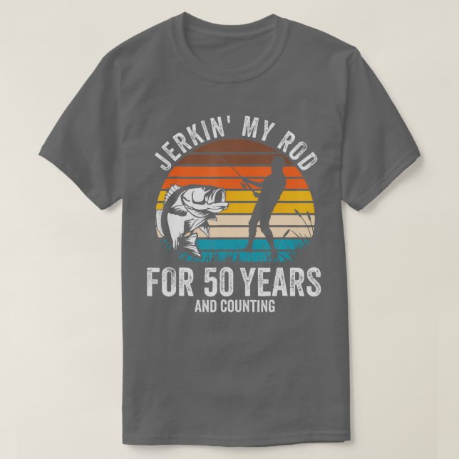 Camiseta 50.o aniversário do Dia da Pesca Engraçado pelo Pe (Frente do Design)