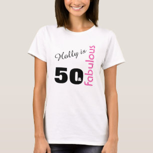 Camiseta 50 personalizados e 50th aniversário temático