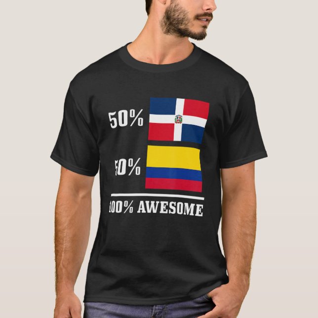 Camiseta 50 República Dominicana 50 Colômbia Bandeira Colom (Frente)
